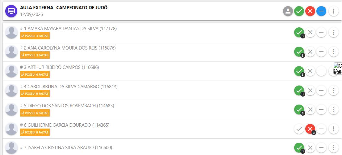 Lista de presença 1